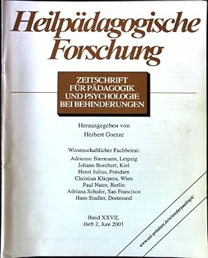 Bild des Verkufers fr Das Verhalten rechtschreibngstlicher Grundschulkinder im Lehrerurteil; in: Band XXVII, Heft 2; Heilpdagogische Forschung: Zeitschrift fr Pdagogik und Psychologie bei Behinderungen. zum Verkauf von books4less (Versandantiquariat Petra Gros GmbH & Co. KG)