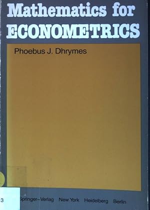 Seller image for Mathematics for econometrics for sale by books4less (Versandantiquariat Petra Gros GmbH & Co. KG)