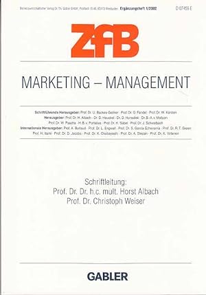 Marketing-Management - ZfB - Zeitschrift für Betriebswirtschaft Ergänzungsheft 1/2002
