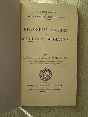 Seller image for Historical Studies in Mughal Numismatics for sale by Expatriate Bookshop of Denmark