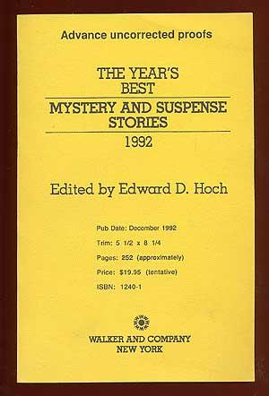 Bild des Verkufers fr The Year's Best Mystery and Suspense Stories 1992 zum Verkauf von Between the Covers-Rare Books, Inc. ABAA