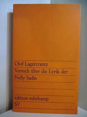 Imagen del vendedor de Versuch ber die Lyrik der Nelly Sachs a la venta por Antiquariat Weber
