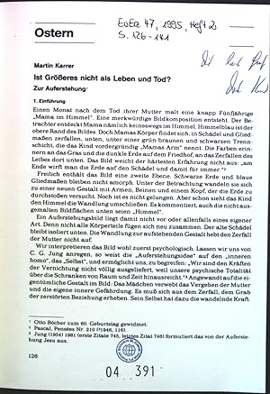 Imagen del vendedor de Ist Greres nicht als Leben und Tod?: Zur Auferstehung a la venta por books4less (Versandantiquariat Petra Gros GmbH & Co. KG)