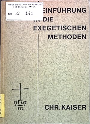Bild des Verkufers fr Einfhrung in die exegetische Methoden zum Verkauf von books4less (Versandantiquariat Petra Gros GmbH & Co. KG)