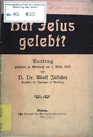 Imagen del vendedor de Hat Jesus gelebt? a la venta por books4less (Versandantiquariat Petra Gros GmbH & Co. KG)