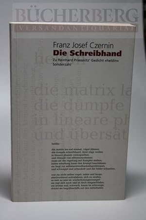 Immagine del venditore per Die Schreibhand Zu Reinhard Priessnitz Gedicht "heldin" venduto da Bcherberg Antiquariat