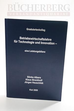 Betriebswirtschaftslehre für technologie und Innovation - eine Leistungsbilanz