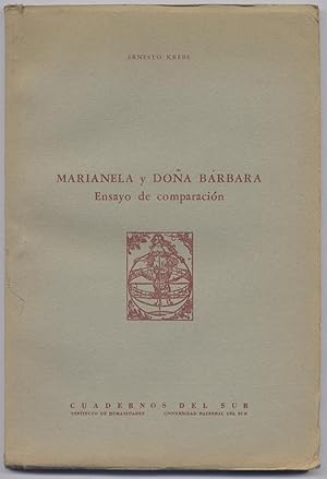 Imagen del vendedor de Marianela" de Prez Galds y "Doa Brbara" de Rmulo Gallegos: Ensayo de comparacin. a la venta por Hesperia Libros