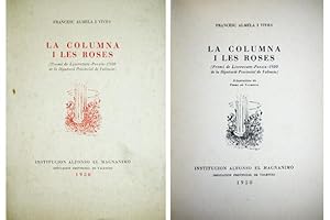 Imagen del vendedor de La columna i les roses. Poemes. a la venta por Hesperia Libros