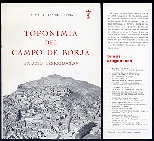 Imagen del vendedor de Toponimia del Campo de Borja. Estudio lexicolgico. a la venta por Hesperia Libros