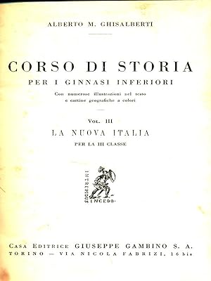 Immagine del venditore per Corso di storia per i ginnasi inferiori - Vol. III venduto da Librodifaccia