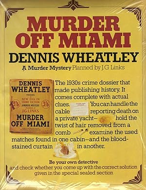 Immagine del venditore per MURDER OFF MIAMI ~ A Murder Mystery Planned By J. G. Links venduto da SCENE OF THE CRIME 