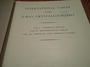 Bild des Verkufers fr International Tables for X-Ray Crystallography; VOLUME II - Mathematical Tables zum Verkauf von Eastburn Books