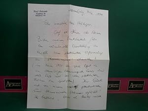 handschriftliches Schreiben von Paul Schurek an (Attila) Hörbiger, vom 26.9.1934.