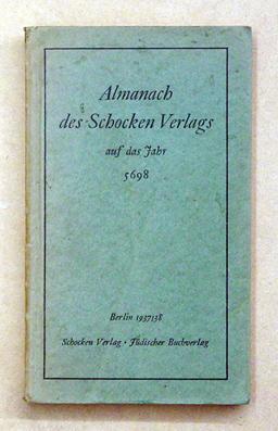 Almanach des Schocken Verlags auf das Jahr 5698.