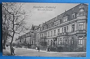 Mannheim-Lindenhof, Rennershofstrasse. s/w Ansichtskarte.