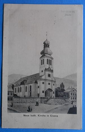 Neue kath. Kirche in Elsenz. Illustrierte Ansichtskarte.