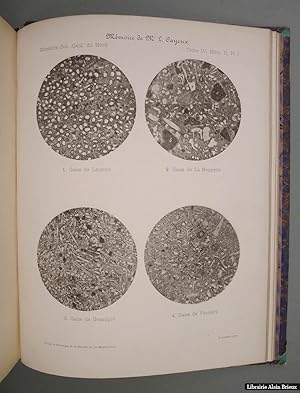 Bild des Verkufers fr Contribution  l'tude micrographique des terrains sdimentaires. I. tude de quelques dpts siliceux secondaires et tertiaires du bassin de Paris et de la Belgique. II. Craie du bassin de Paris zum Verkauf von Librairie Alain Brieux