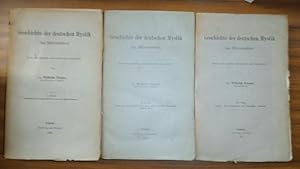 Bild des Verkufers fr Geschichte der deutschen Mystik im Mittelalter. Nach den Quellen untersucht und dargestellt von Wilhelm Preger. 3 Teile komplett. I. Theil: Geschichte der deutschen Mystik bis zum Tode Meister Eckhart's. - Teil II: Aeltere und neuere Mystik in der ersten Hlfte des XIV. Jahrhunderts. Heinrich Suso. - Band 3: Tauler. Der Gottesfreund vom Oberlande. Merswin zum Verkauf von Antiquariat Carl Wegner