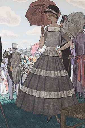 Seller image for Belle journe. Robe d'aprs-midi de Jeanne Lanvin (pl.24, La Gazette du Bon ton, 1921 n3) for sale by Librairie Le Feu Follet
