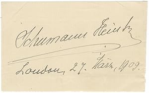 Autograph signature of the noted Austrian contralto and mezzo-soprano