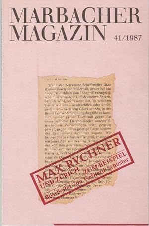 Bild des Verkufers fr Max Rychner und Zrich. Zum Beispiel. Bearbeitet von Gerhard Schuster zum Verkauf von Graphem. Kunst- und Buchantiquariat