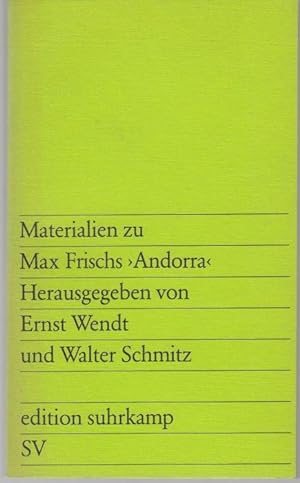 Seller image for Materialien zu Max Frischs "Andorra" for sale by Graphem. Kunst- und Buchantiquariat