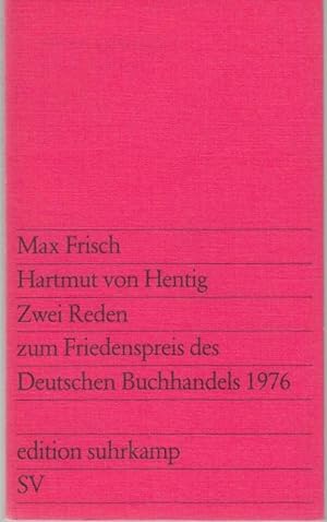 Bild des Verkäufers für Zwei Reden zum Friedenspreis des Deutschen Buchhandels 1976 zum Verkauf von Graphem. Kunst- und Buchantiquariat