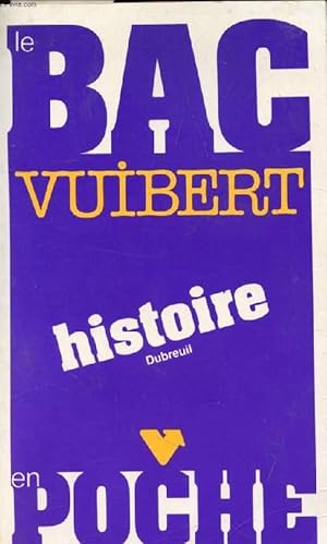 Bild des Verkufers fr LE BAC EN POCHE, HISTOIRE zum Verkauf von Le-Livre