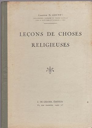 Leçons de choses religieuses. Cinquième édition