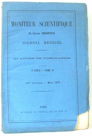 Seller image for Moniteur Scientifique du Docteur Quesneville Journal Mensuel 20e anne de Publication 3e srie Tome VI 414e Livraison - Juin 1876 for sale by crealivres