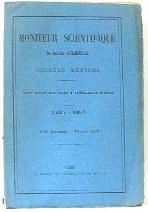 Seller image for Moniteur Scientifique du Docteur Quesneville Journal Mensuel 20e anne de Publication 3e srie Tome VI 414e Livraison - Juin 1876 for sale by crealivres