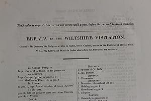 Errata in the Wiltshire Visitation.