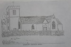 Culham Church, Oxon - lithographic image of the church