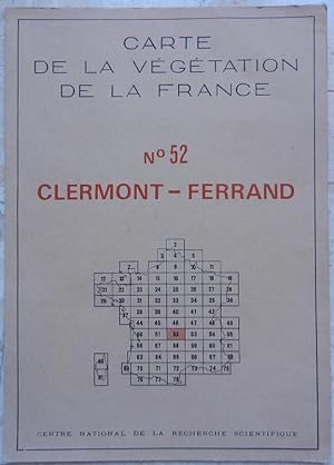 Carte de la végétation de la France. N° 52, Clermont-Ferrand.