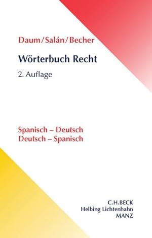 Imagen del vendedor de Wrterbuch Recht. Spanisch - Deutsch / Deutsch - Spanisch a la venta por Rheinberg-Buch Andreas Meier eK