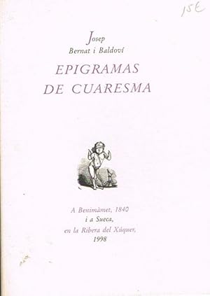 Seller image for EPIGRAMAS DE CUARESMA. for sale by Asilo del libro