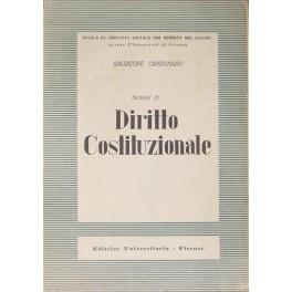 Bild des Verkufers fr Nozioni di diritto costituzionale zum Verkauf von Libreria Antiquaria Giulio Cesare di Daniele Corradi