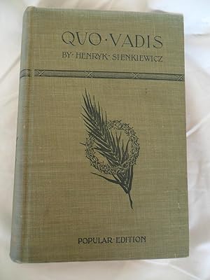 Image du vendeur pour Quo Vadis: A Narrative of the Time of Nero mis en vente par Ronmar Books