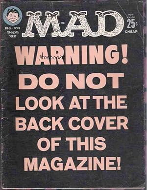 Mad Magazine No 73 September 1962