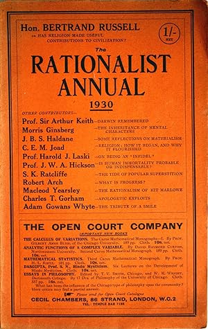 The Rationalist Annual, 1930
