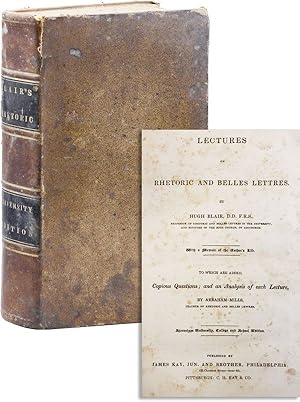 Image du vendeur pour Lectures on Rhetoric and Belles Lettres [.] To which are added, copious questions; and an analysis of each lecture, by Abraham Mills mis en vente par Lorne Bair Rare Books, ABAA