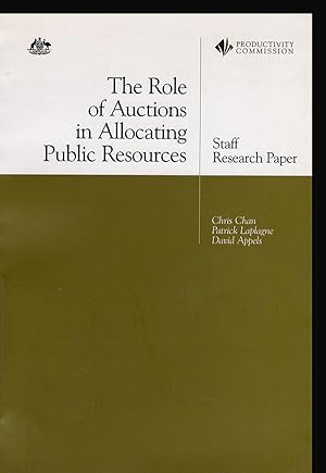 Seller image for The Role of Auctions in Allocating Public Resources for sale by Diatrope Books