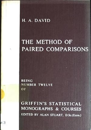 Seller image for Method of Paired Comparisons Griffin's Statistical Monograph & Courses; 12 for sale by books4less (Versandantiquariat Petra Gros GmbH & Co. KG)