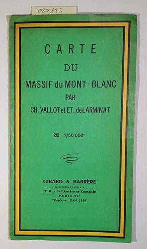 Imagen del vendedor de Carte du Massif du Mont-Blanc 1:50000 a la venta por Antiquariat Trger