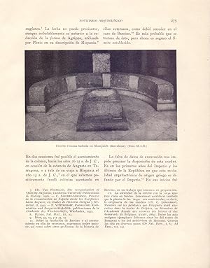 Image du vendeur pour LA EXEDRA ROMANA DE MONTJUICH (BARCELONA) / 4 PAGINAS ORIGINALES DEL AO 1956, ESTUDIO COMPLETO, TEXTO INTEGRO mis en vente par Libreria 7 Soles