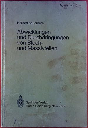 Seller image for Abwicklungen und Durchdringungen von Blech- und Massivteilen. for sale by biblion2