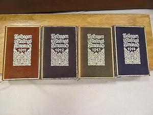 Velhagen und Klasings Almanach. Konvolut von 4 Ausgaben in Original-Ganzleder: 1911, 1912, 1913, ...