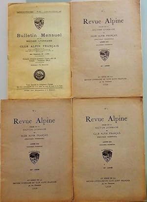 Lot de 4 fascicules : REVUE ALPINE, CLUB ALPIN FRANCAIS