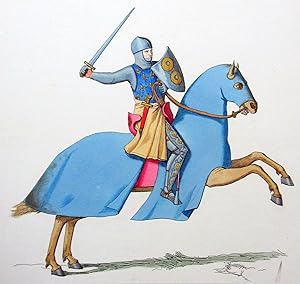 Seller image for Antique Etching. Chevalier Francais 19 Knight for sale by Ken Jackson